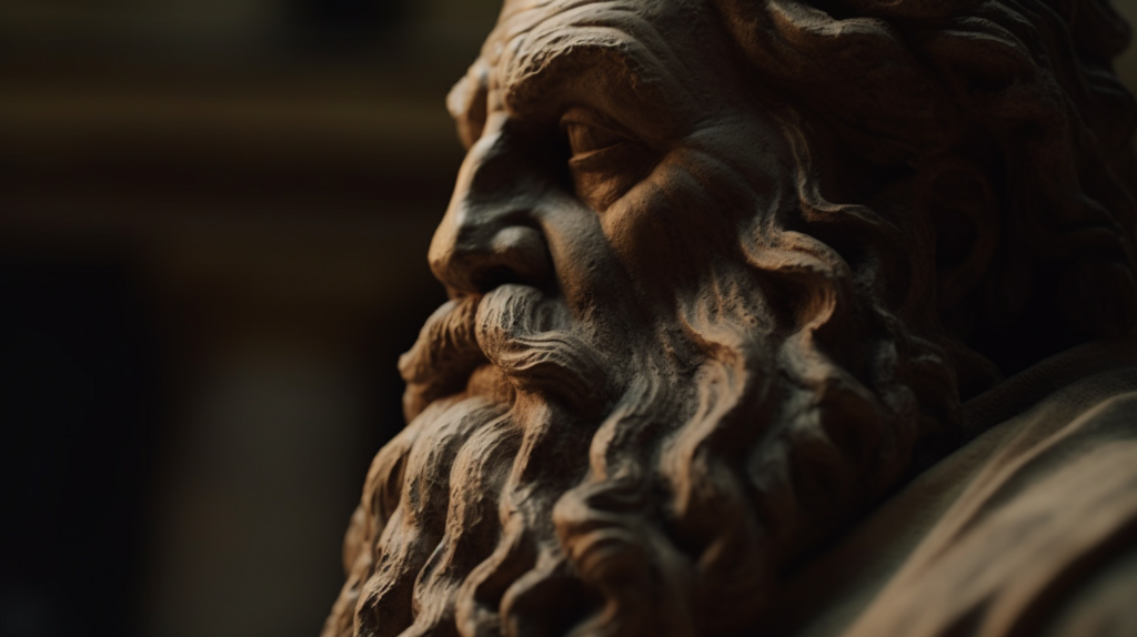 The bust of a Stoic philosopher