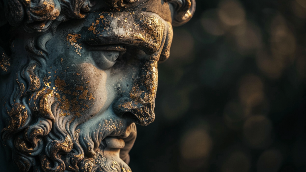 Stoicism statue of philosopher